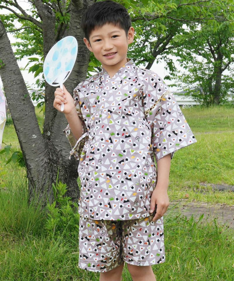 バイカラー甚平　くすみブルー/ネイビー　150cm バイカラー甚平 くすみブルー/ネイビー 150cm - メルカリ