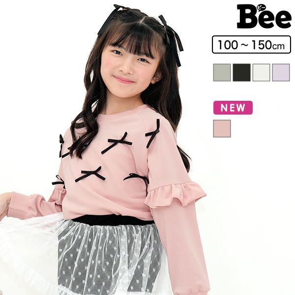 リボン付きトップス