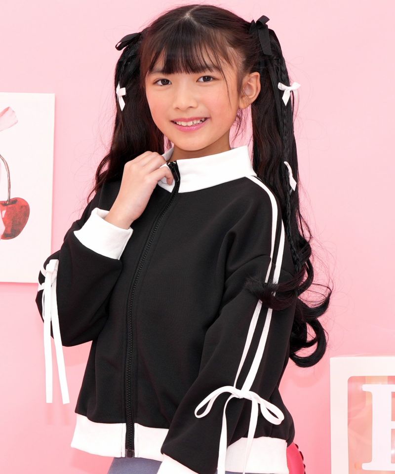 リボン付きトラックジャケット