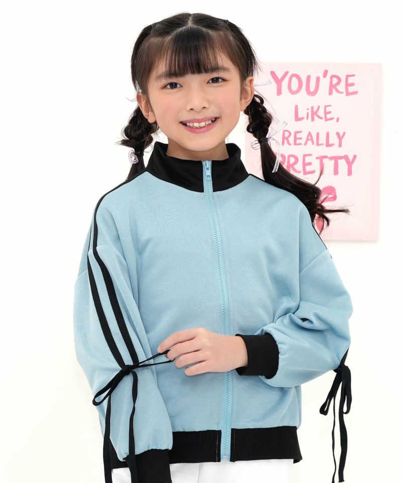 リボン付きトラックジャケット