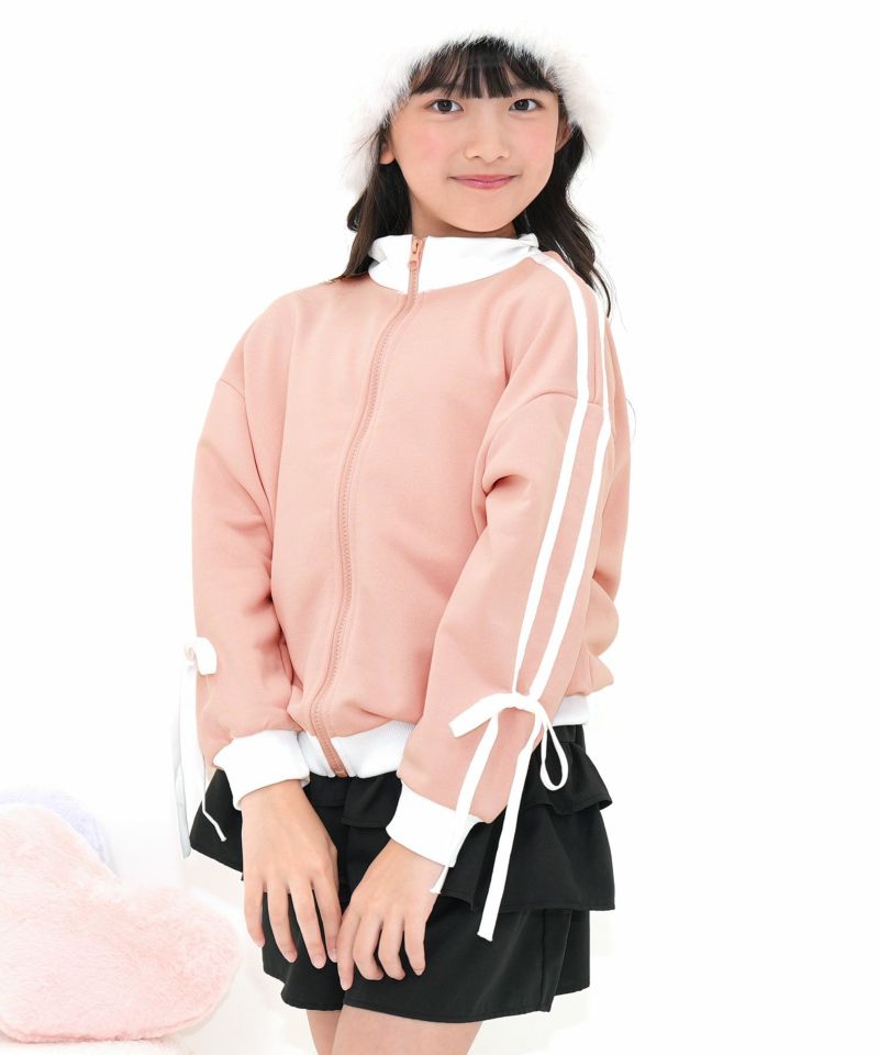 リボン付きトラックジャケット